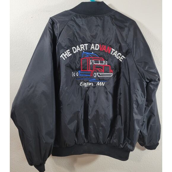 Black The DART Advantage Embroidered Quilted Jacket XL New Without Tags Comfy - Picture 3 of 7